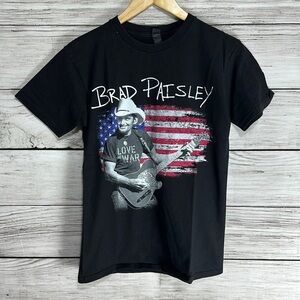 Brad Paisley Love And War Concert Band Tee Shirt Dates Of Tour On Back Tultex S